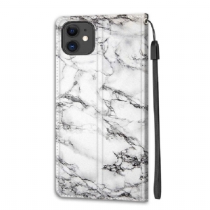 Etui Folio do iPhone 11 Marmurowy