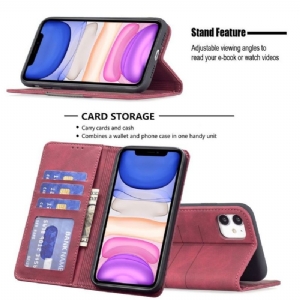 Etui Folio do iPhone 11 Obrzeża Skórzany Futerał Binfen Kolor Flip Faux Leather