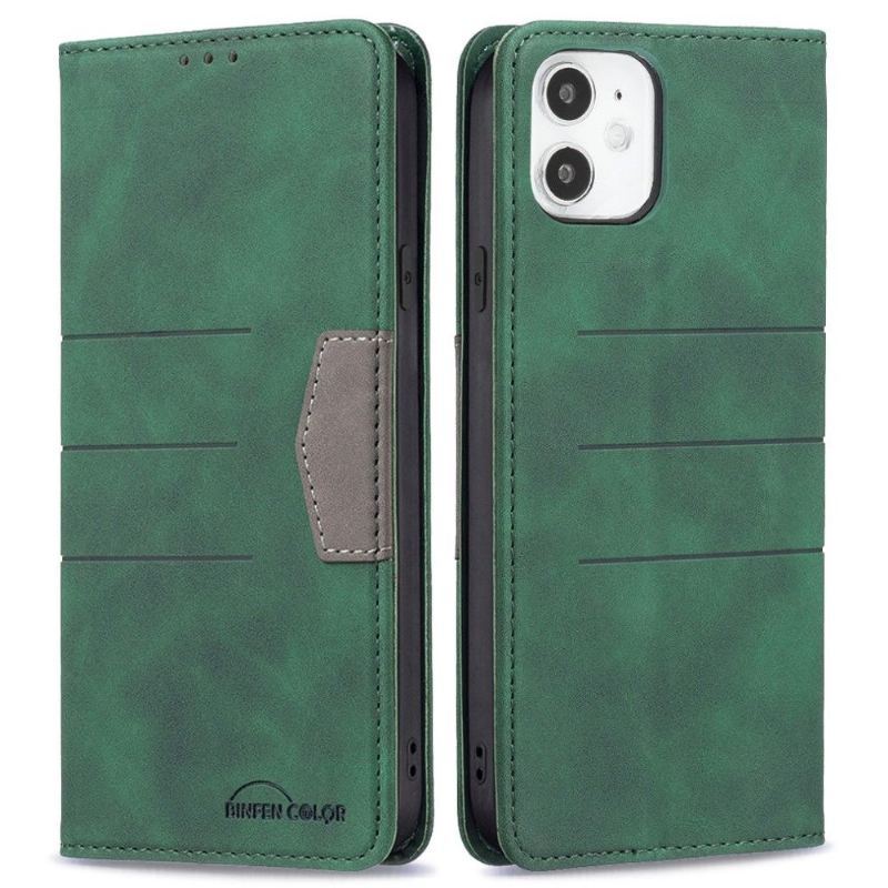 Etui Folio do iPhone 11 Obrzeża Skórzany Futerał Binfen Kolor Flip Faux Leather