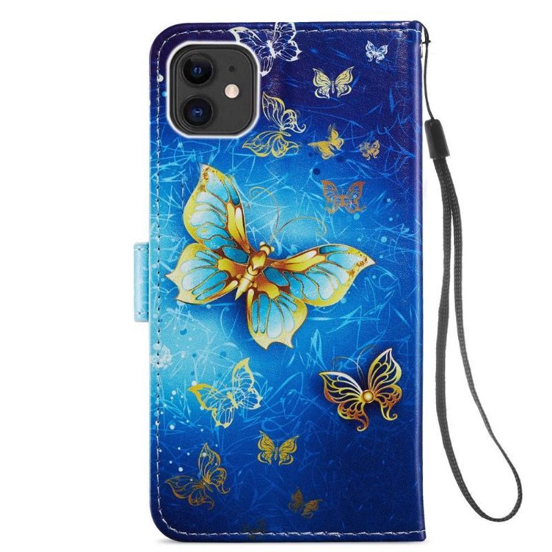 Etui Folio do iPhone 11 Złoty Motyl