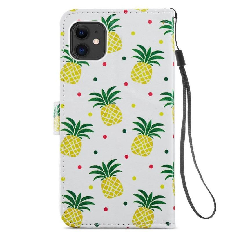 Skórzany Futerał do iPhone 11 Ananas