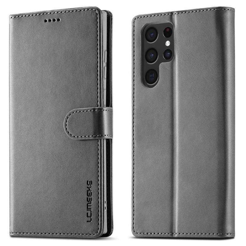 Case do Samsung Galaxy S22 Ultra 5G Biznes Etui Folio Skórzany Efekt Lc.imeeke