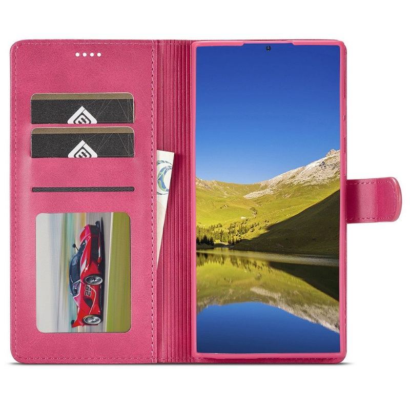 Case do Samsung Galaxy S22 Ultra 5G Biznes Etui Folio Skórzany Efekt Lc.imeeke