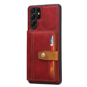 Etui do Samsung Galaxy S22 Ultra 5G Biznes Zoé Etui Na Karty Ze Sztucznej Skóry