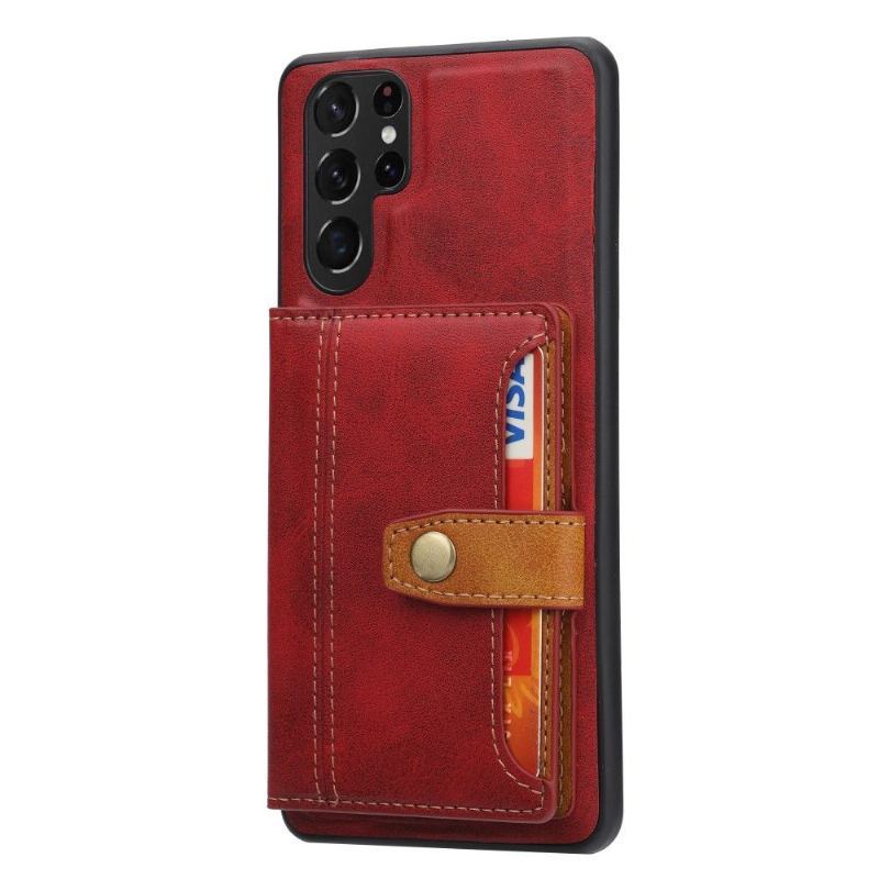 Etui do Samsung Galaxy S22 Ultra 5G Biznes Zoé Etui Na Karty Ze Sztucznej Skóry