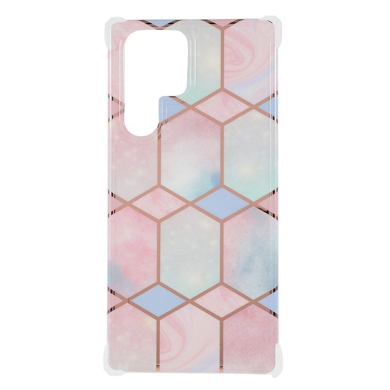 Etui do Samsung Galaxy S22 Ultra 5G Geometryczny Marmur