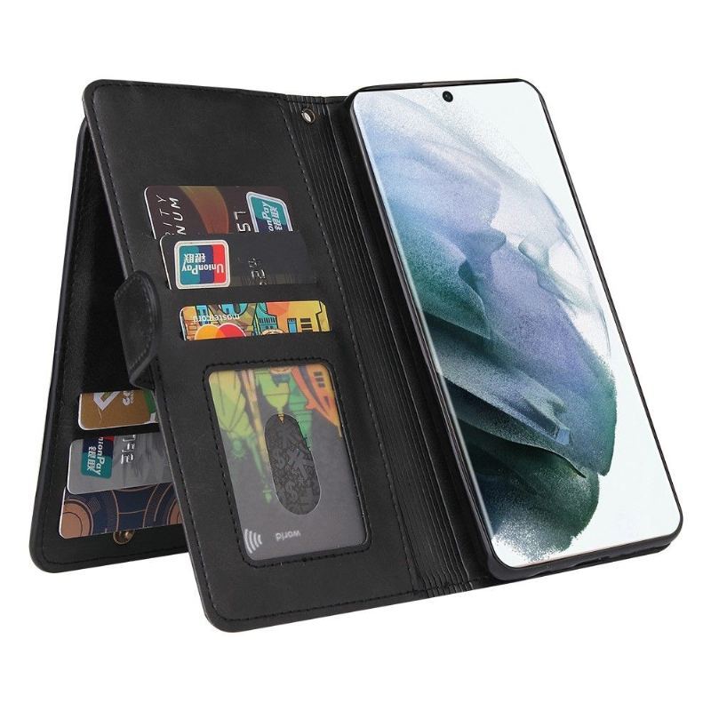 Etui Folio do Samsung Galaxy S22 Ultra 5G Classic Funkcja Obsługi Wielu Pamięci