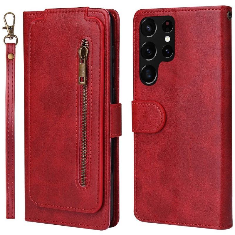 Etui Folio do Samsung Galaxy S22 Ultra 5G Classic Funkcja Obsługi Wielu Pamięci