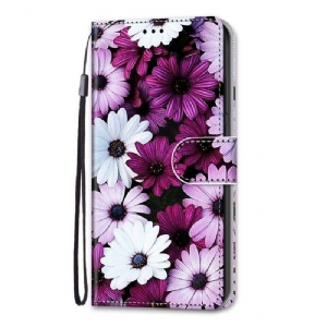 Etui Folio do Samsung Galaxy S22 Ultra 5G Classic Kolorowe Stokrotki