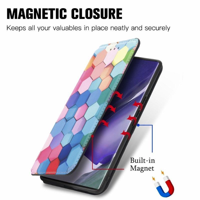 Etui Folio do Samsung Galaxy S22 Ultra 5G Classic Kolorowy Plaster Miodu