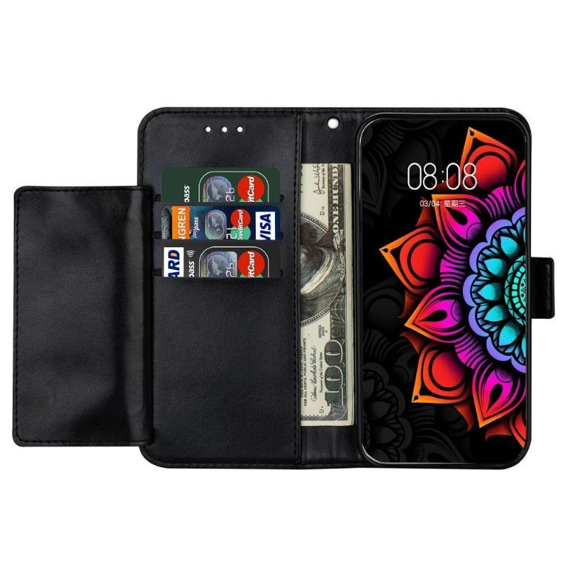 Etui Folio do Samsung Galaxy S22 Ultra 5G Classic Lady Kolorowa Mandala