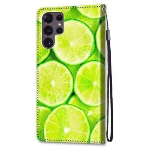 Etui Folio do Samsung Galaxy S22 Ultra 5G Cytryna