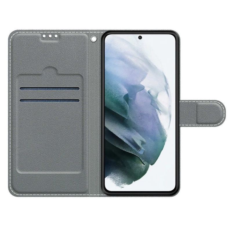 Etui Folio do Samsung Galaxy S22 Ultra 5G Krople Wody Z Czerwonej Róży