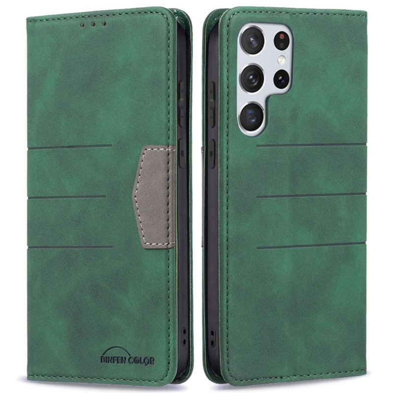 Etui Folio do Samsung Galaxy S22 Ultra 5G Skórzany Futerał Binfen Kolor Flip Faux Leather