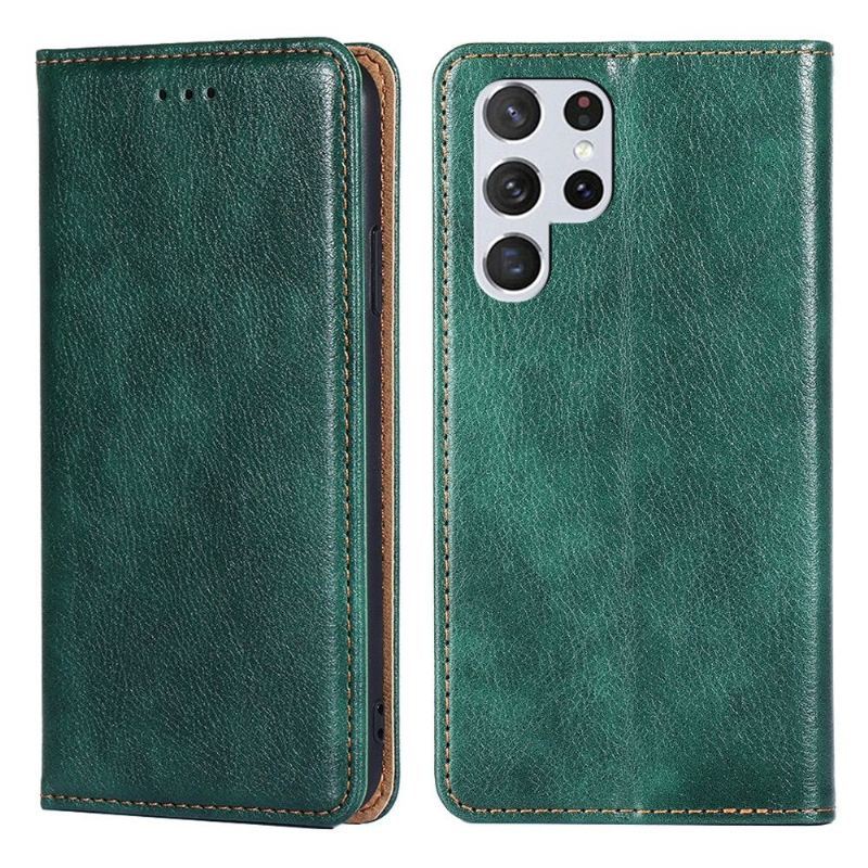 Etui Na Telefon do Samsung Galaxy S22 Ultra 5G Classic Etui Folio Czysta Sztuczna Skóra