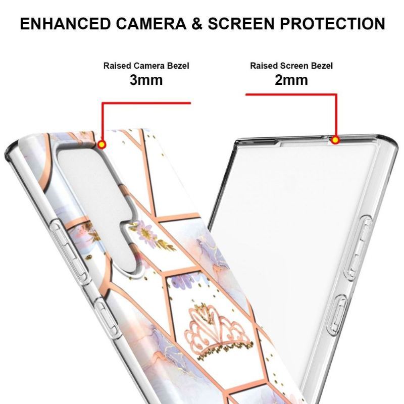 Futerały do Samsung Galaxy S22 Ultra 5G Marmur I Korona