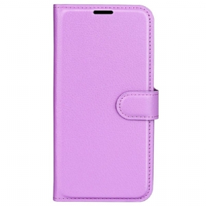 Etui Folio Do Sony Xperia 1 Vi Klasyczna Sztuczna Skóra Litchi