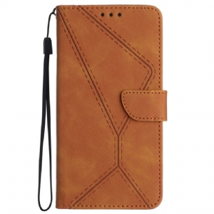 Etui Folio Do Sony Xperia 1 Vi Linie I Kropkowane Paski