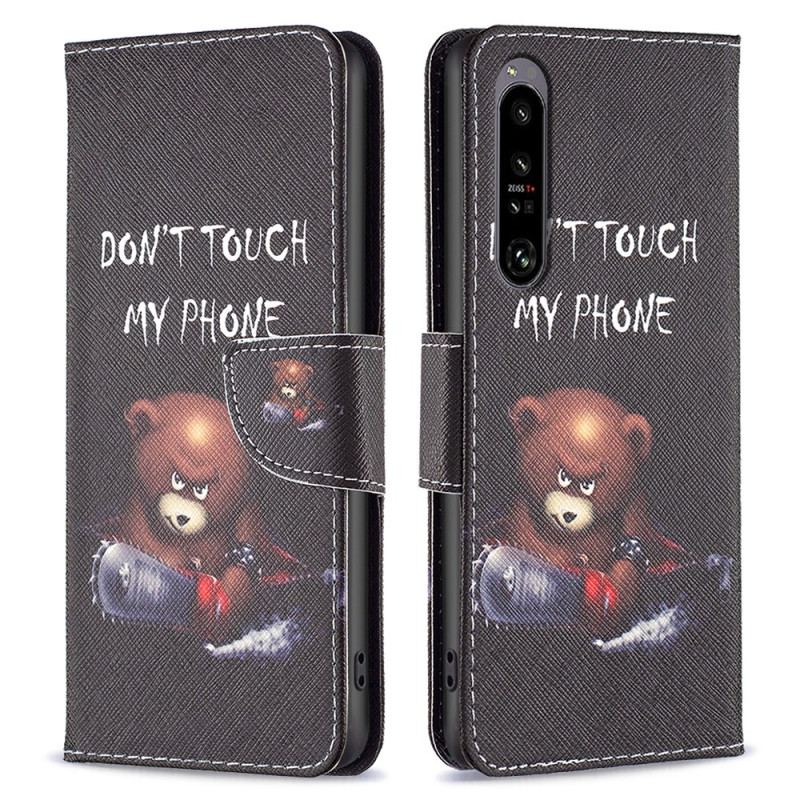 Etui Folio Do Sony Xperia 1 Vi Niebezpieczny Niedźwiedź