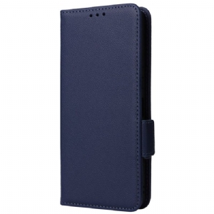 Etui Folio Sony Xperia 1 Vi Sztuczna Skóra Litchi Z Paskiem Etui Ochronne