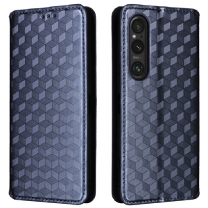 Flip Kotelot Sony Xperia 1 Vi Wzór Diamentu 3d