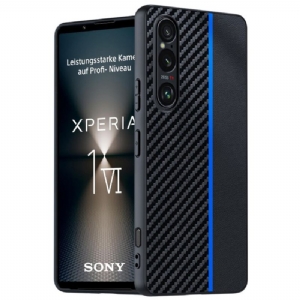 Futerały Sony Xperia 1 Vi Etui Na Telefon Styl Włókna Węglowego