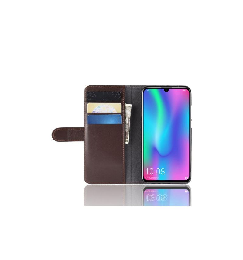 Etui Folio do Honor 10 Lite Skórzane Etui Na Karty Premium - Brązowe