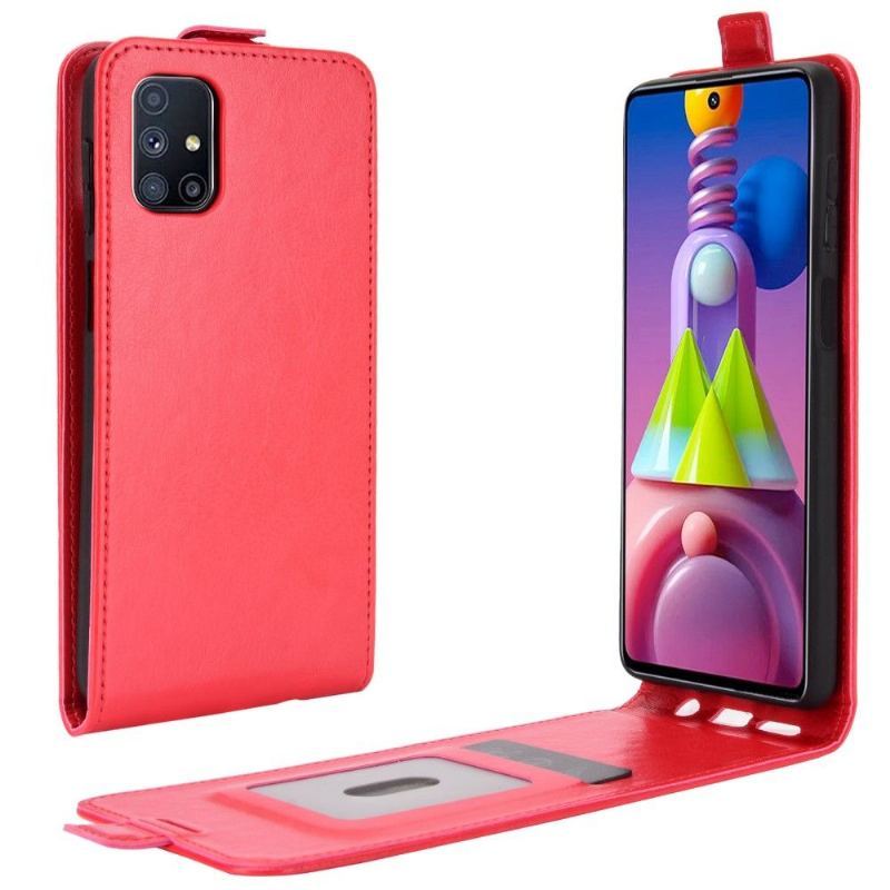 Skórzany Futerał do Samsung Galaxy M51 Etui Folio Ze Sztucznej Skóry W Pionie