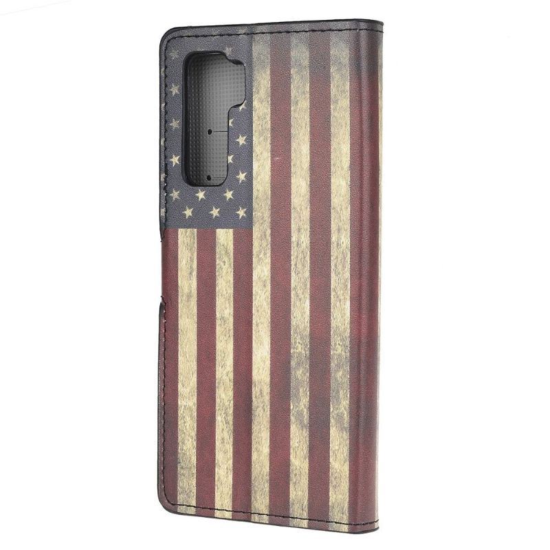 Etui Folio do Huawei P40 Lite 5G Classic Vintage American Flag