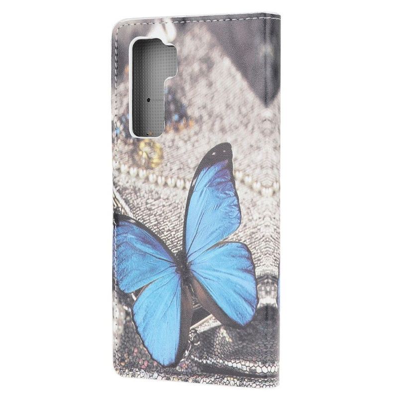 Etui Folio do Huawei P40 Lite 5G Niebieski Motyl