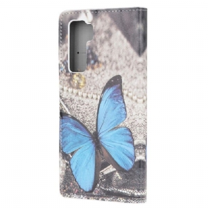 Etui Folio do Huawei P40 Lite 5G Niebieski Motyl