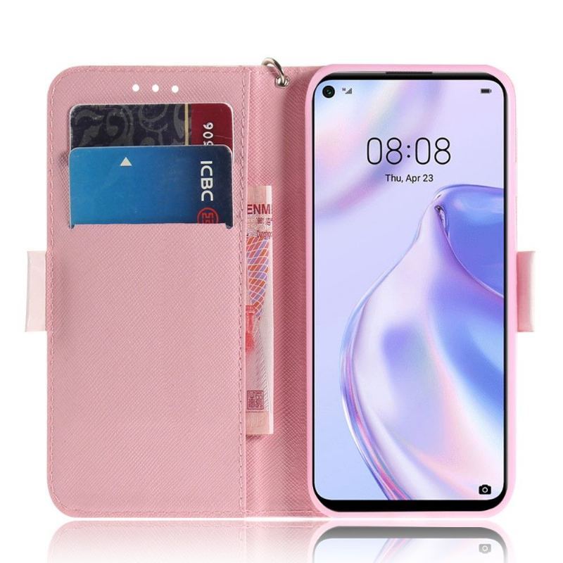 Etui Folio do Huawei P40 Lite 5G Obrzeża Kwitnące Gałęzie