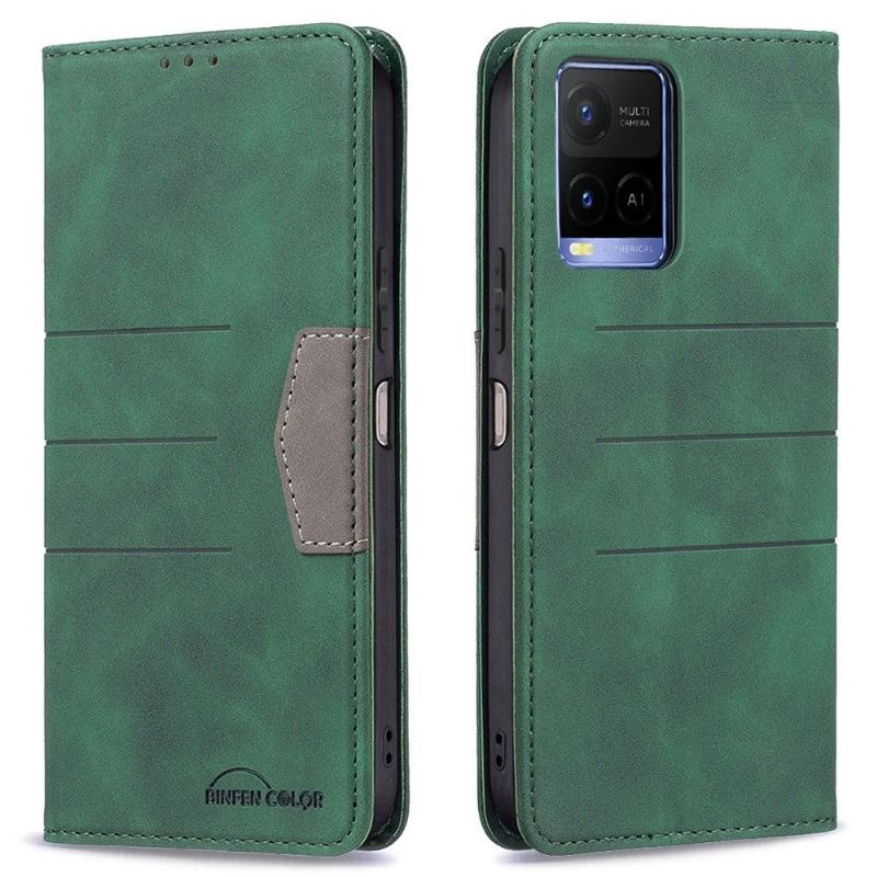 Etui Folio do Vivo Y21 / Y21s / Y33s Skórzany Futerał Binfen Kolor Flip Faux Leather