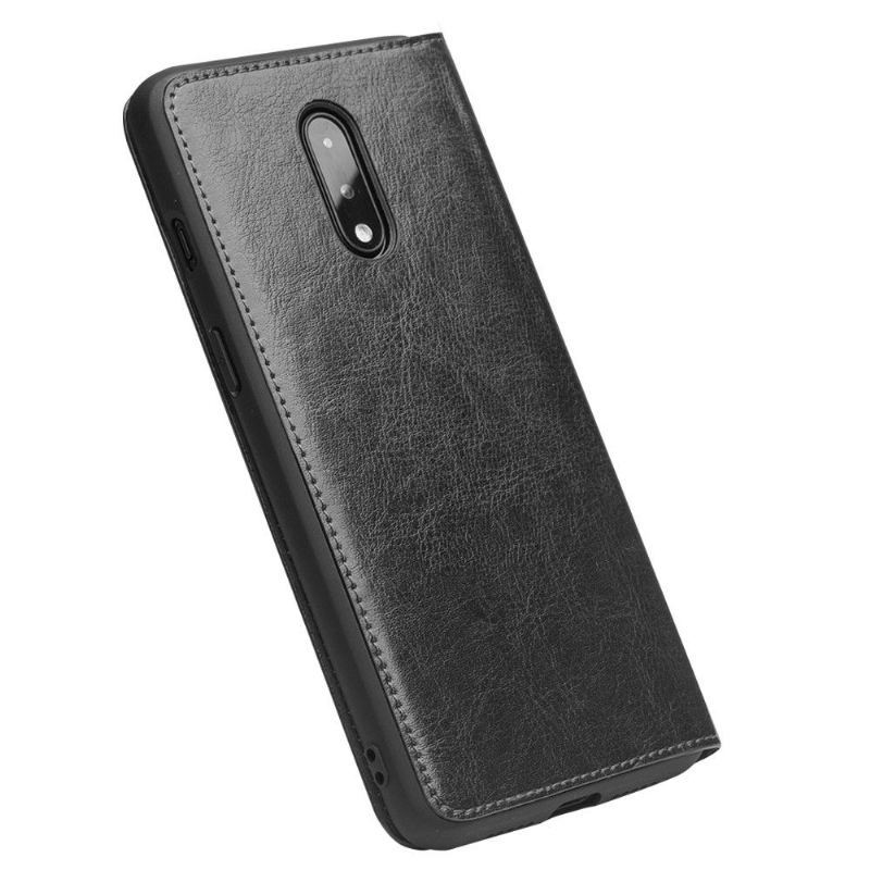 Case do OnePlus 7 Biznes Ręcznie Robiona Prawdziwa Skóra