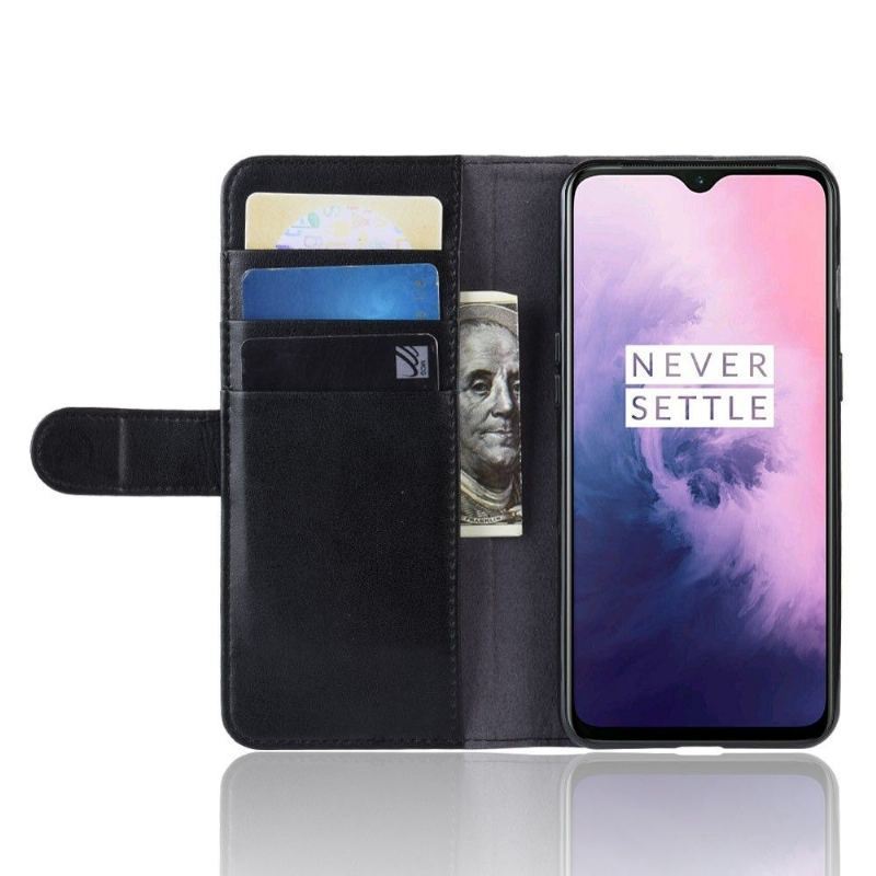 Etui do OnePlus 7 Portfel Premium Skórzany Portfel - Czarny