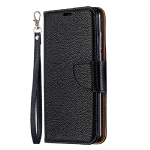 Case do Huawei P30 Lite Etui Folio Folio Z Paskiem Ze Skóry Ziarnistej