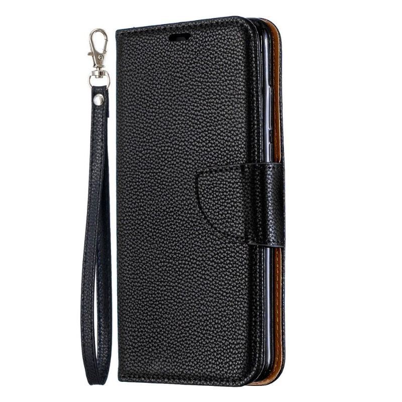 Case do Huawei P30 Lite Etui Folio Folio Z Paskiem Ze Skóry Ziarnistej