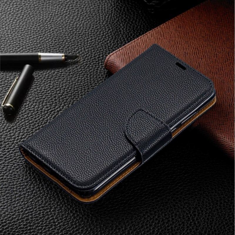 Case do Huawei P30 Lite Etui Folio Folio Z Paskiem Ze Skóry Ziarnistej