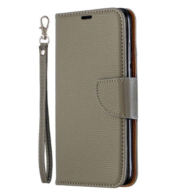 Case do Huawei P30 Lite Etui Folio Folio Z Paskiem Ze Skóry Ziarnistej