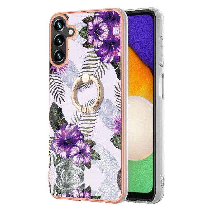 Etui do Samsung Galaxy A13 5G / A04s Kwiaty Wspornika Pierścieniowego