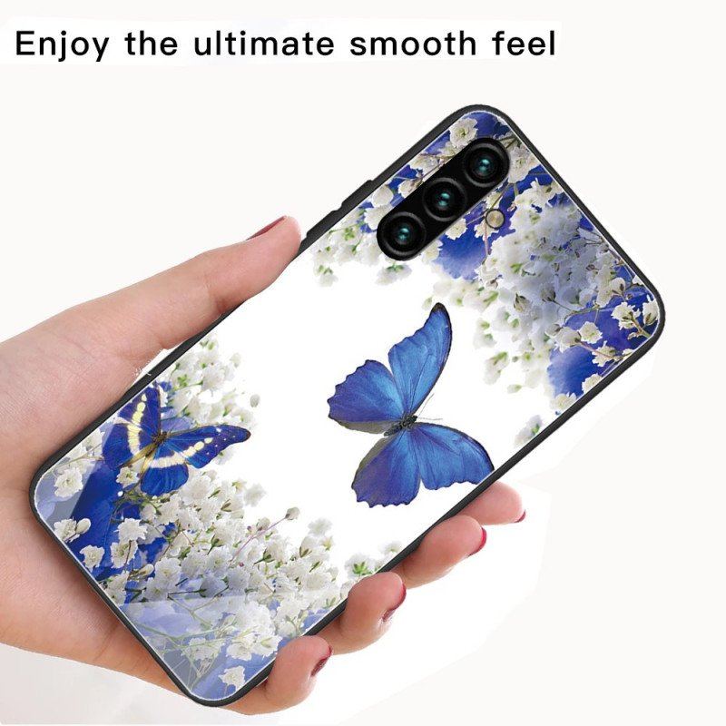 Etui do Samsung Galaxy A13 5G / A04s Szkło Hartowane W Kształcie Motyli