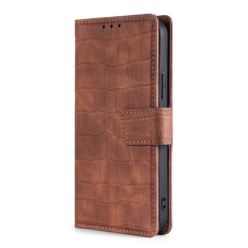 Etui Folio do Samsung Galaxy A13 5G / A04s Efekt Skóry Krokodyla