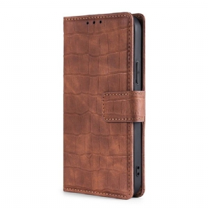 Etui Folio do Samsung Galaxy A13 5G / A04s Efekt Skóry Krokodyla