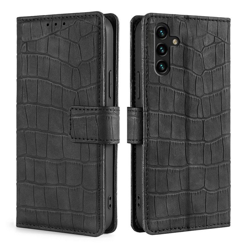 Etui Folio do Samsung Galaxy A13 5G / A04s Efekt Skóry Krokodyla