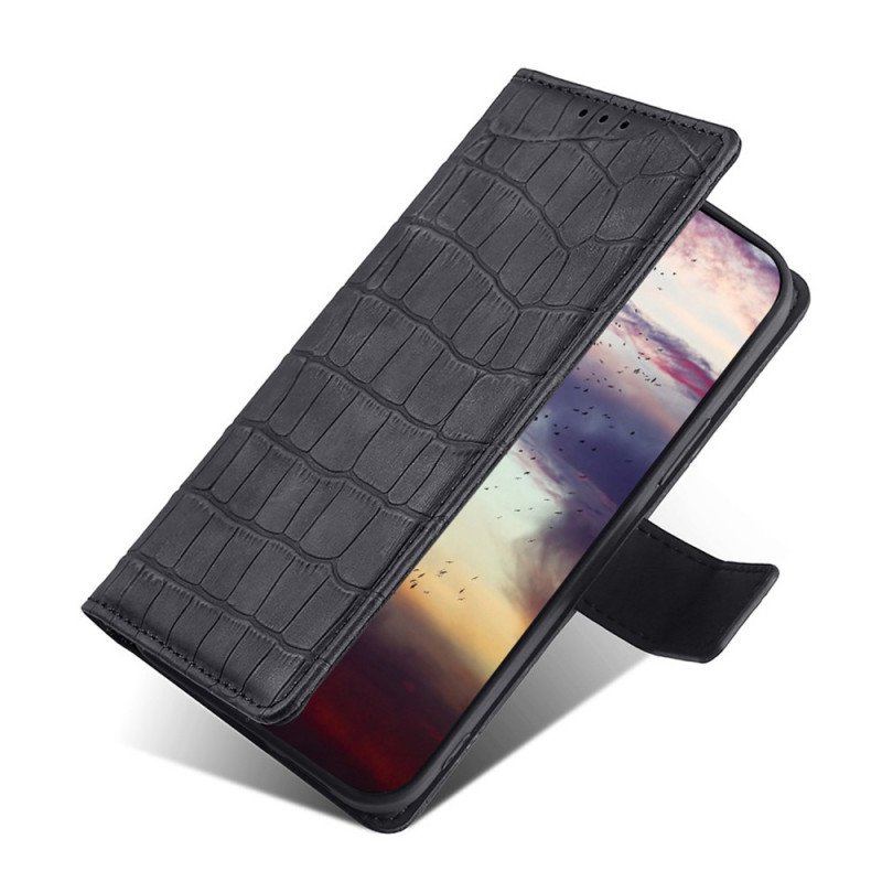 Etui Folio do Samsung Galaxy A13 5G / A04s Efekt Skóry Krokodyla