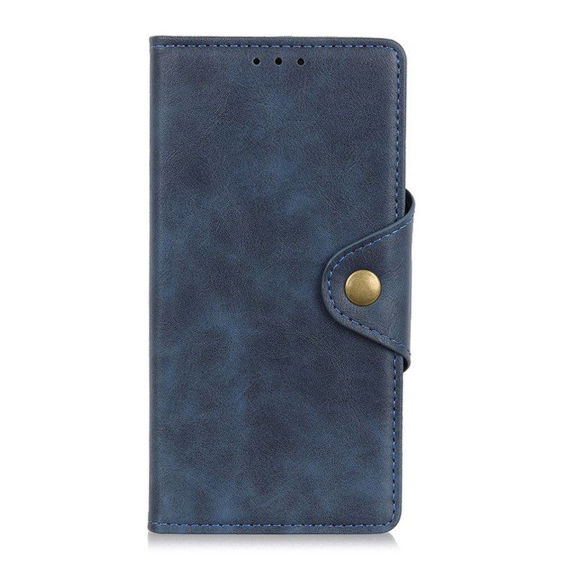 Etui Folio do Samsung Galaxy A13 5G / A04s Guzik Ze Sztucznej Skóry