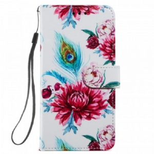 Etui Folio do Samsung Galaxy A13 5G / A04s Intensywne Kwiaty