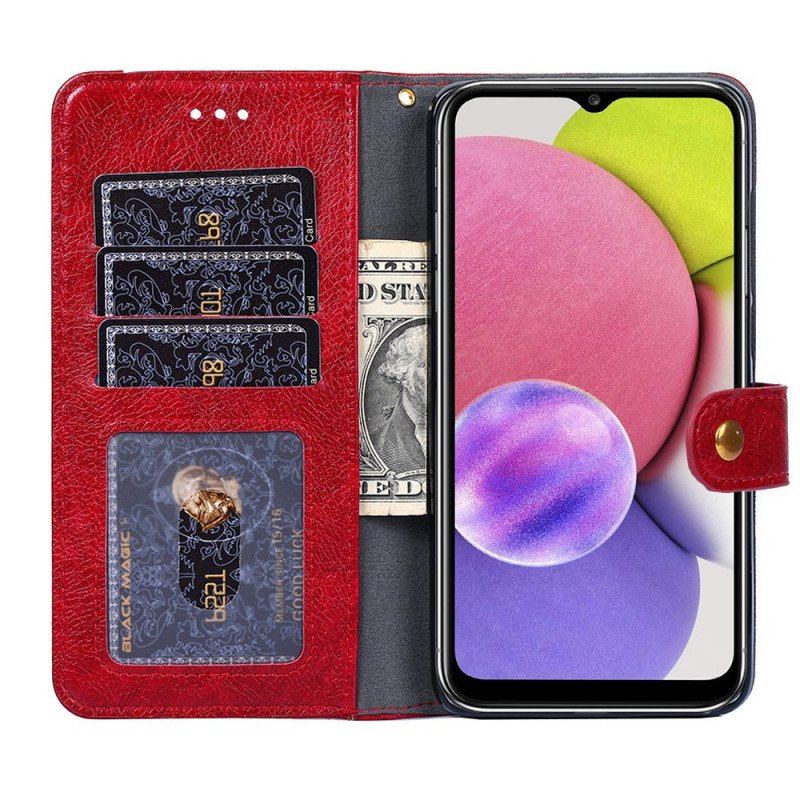 Etui Folio do Samsung Galaxy A13 5G / A04s Przednia Portmonetka I Smycz