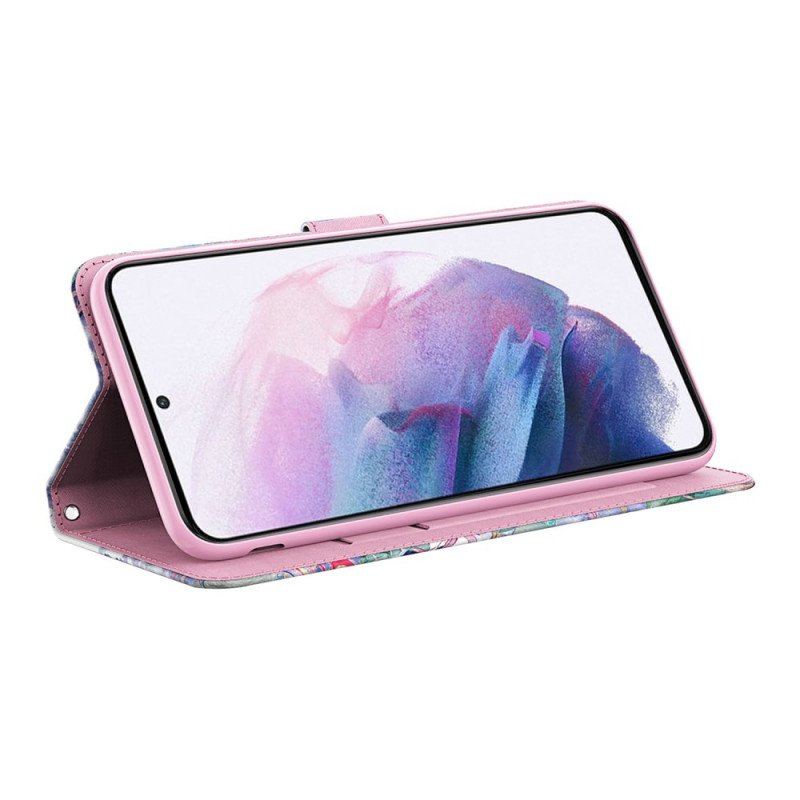 Etui Folio do Samsung Galaxy A13 5G / A04s Ptak Akwarela