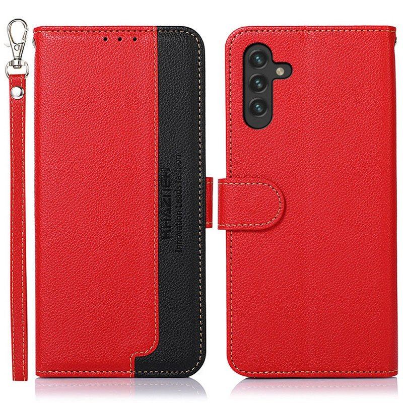 Etui Folio do Samsung Galaxy A13 5G / A04s Rfid Khazneh W Stylu Liczi